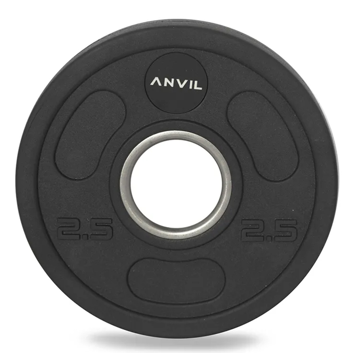 Anvil Olympic Rubber Plate, 2.5 kg, Black, ANV-RUB-BLA-2-5KG