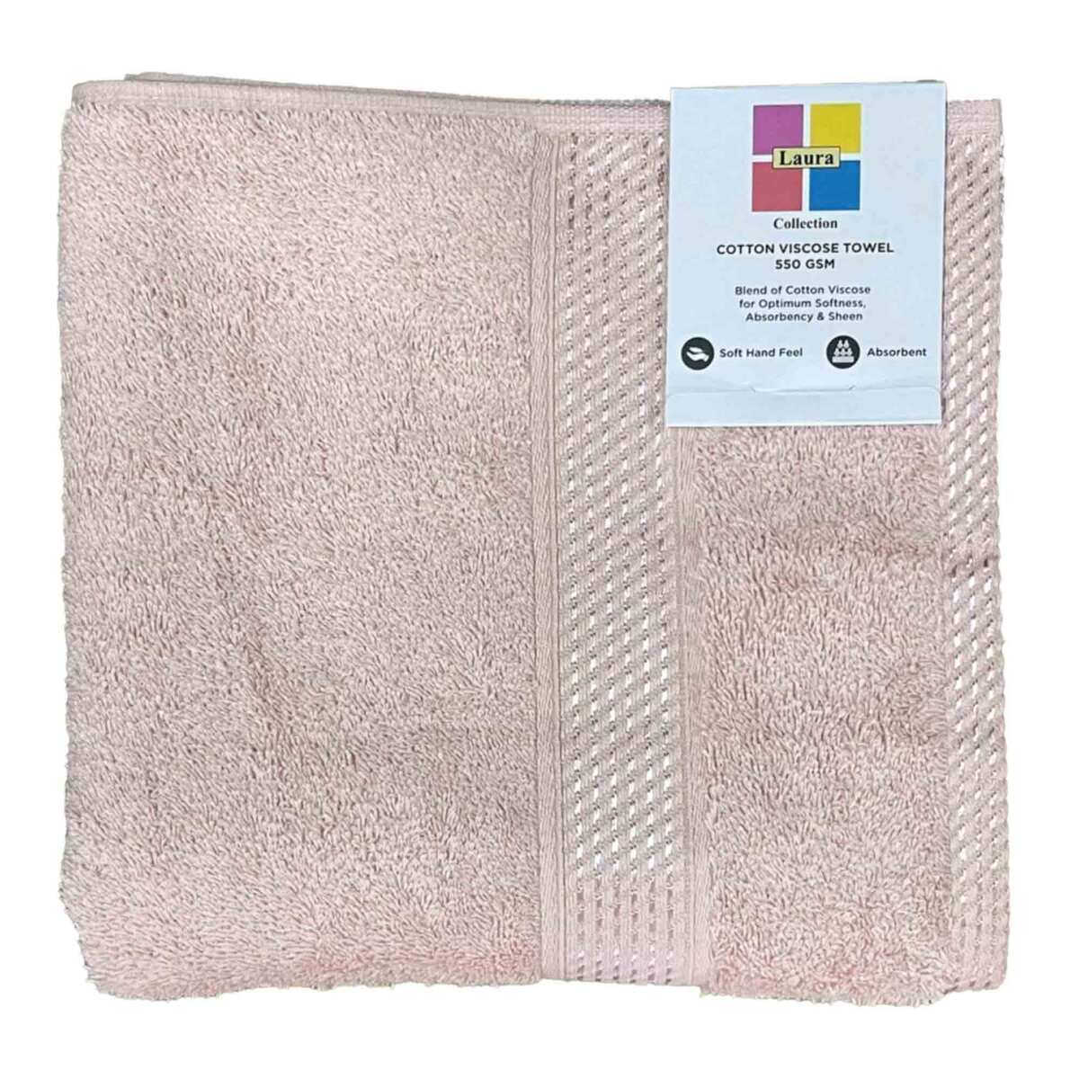 Laura Hand Towel 50x100 cm  Soft Pink