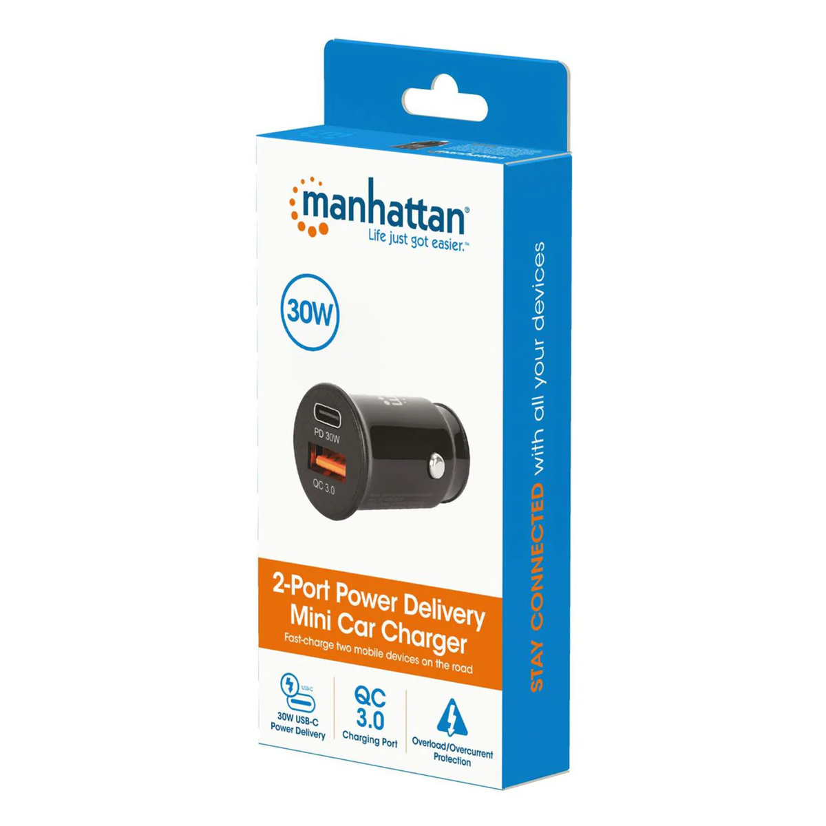Manhattan 2 Port Car Charger Adapter 102414