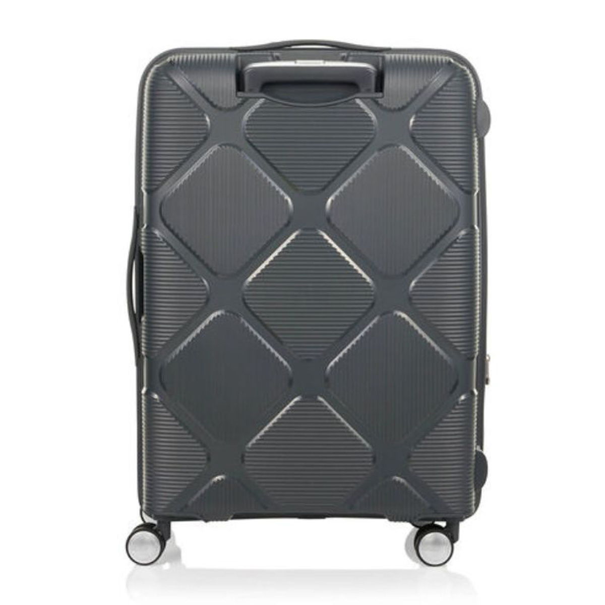 American Tourister Instagon Spinner Hard Trolley with Expander and TSA Combination Lock, 55 cm, Dark Grey