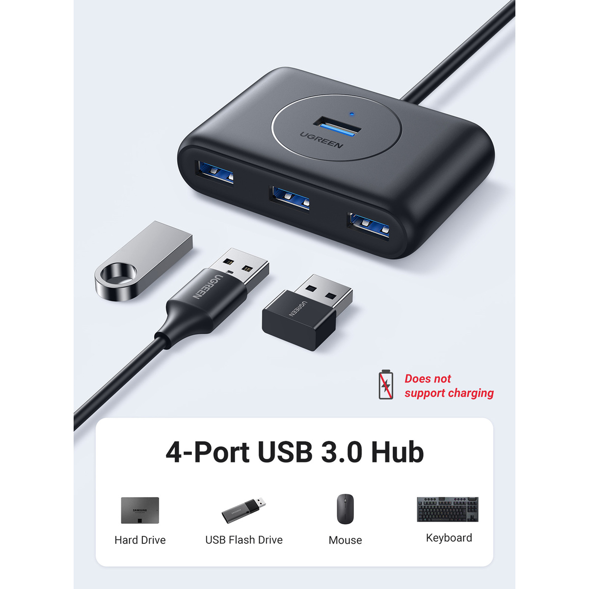 Ugreen 4 in 1 USB 3.0 Data Hub, 20291
