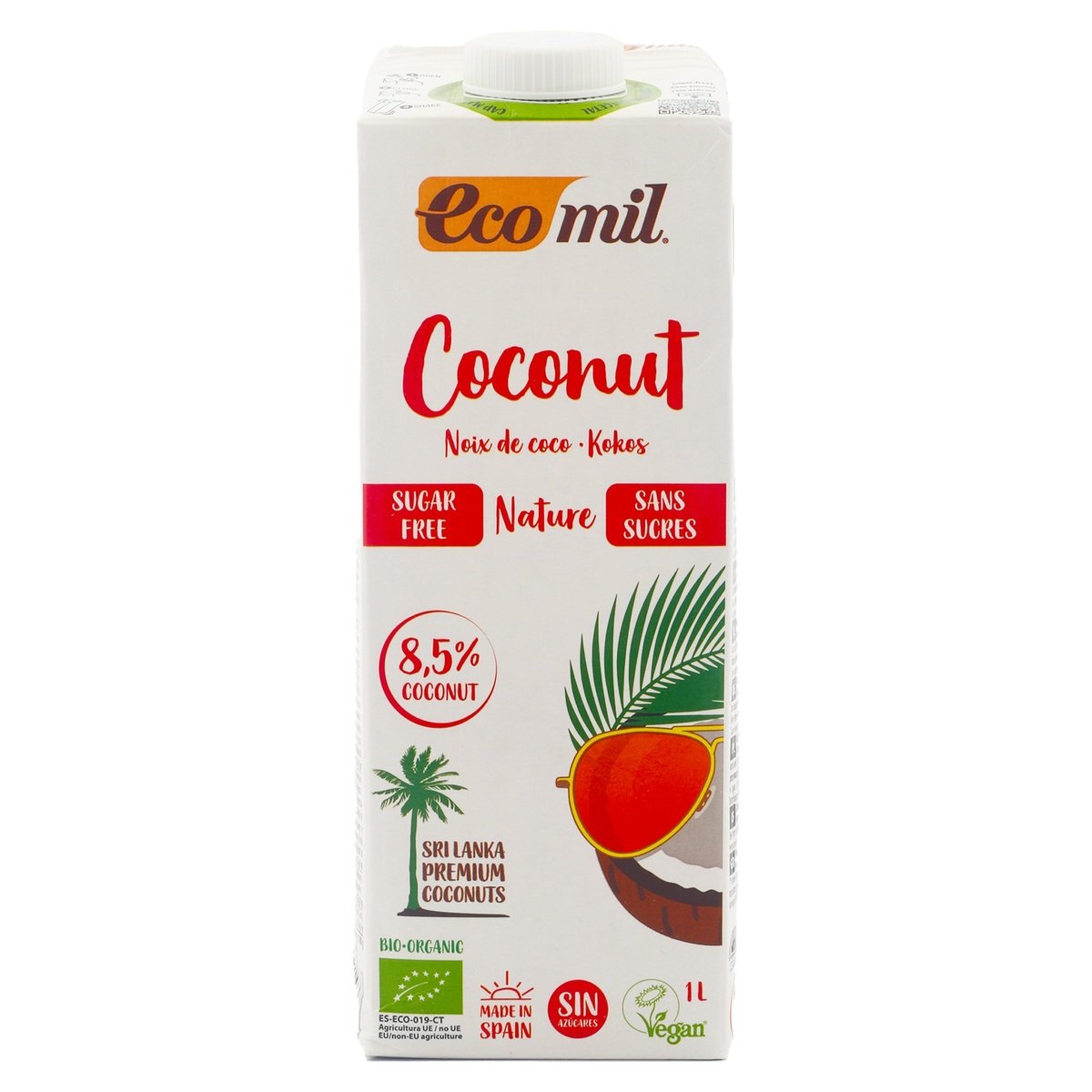 Ecomil Bio-Organic Sugar Free Coconut Milk Nature 1 Litre