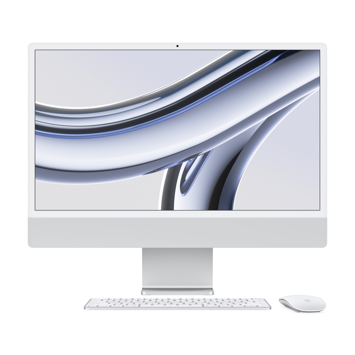 Apple iMac with Retina 4.5K Display, 24 inches, M3 Chip with 8‑core CPU and 10‑core GPU, 8 GB RAM, 512 GB SSD, Silver, MQRK3ZS/A