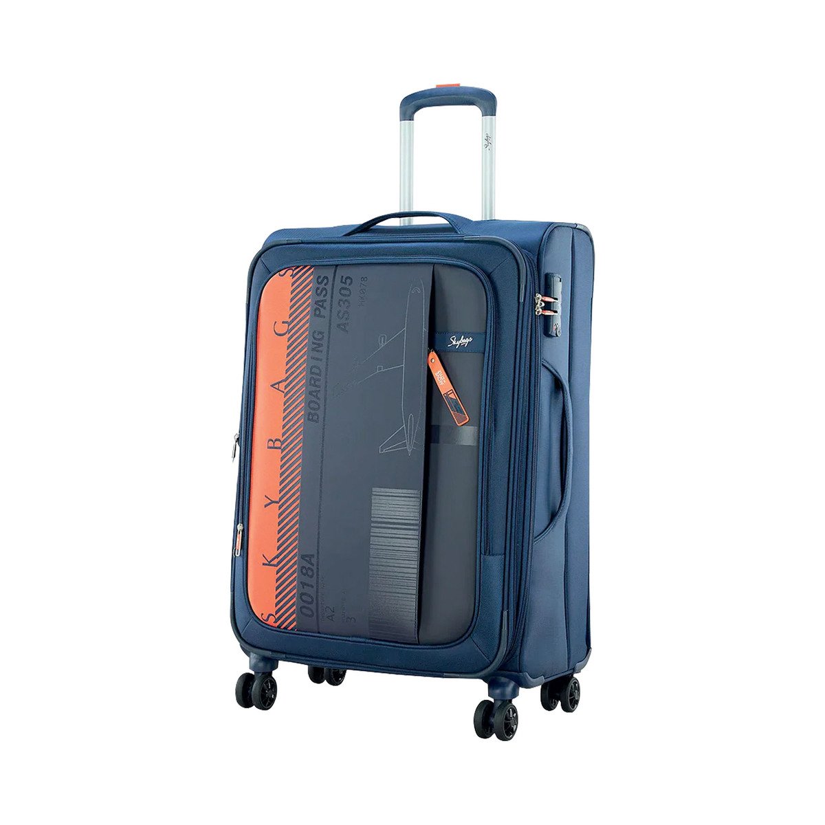 Skybags Airway Pro 4 Wheel Soft Trolley, 81 cm, Blue
