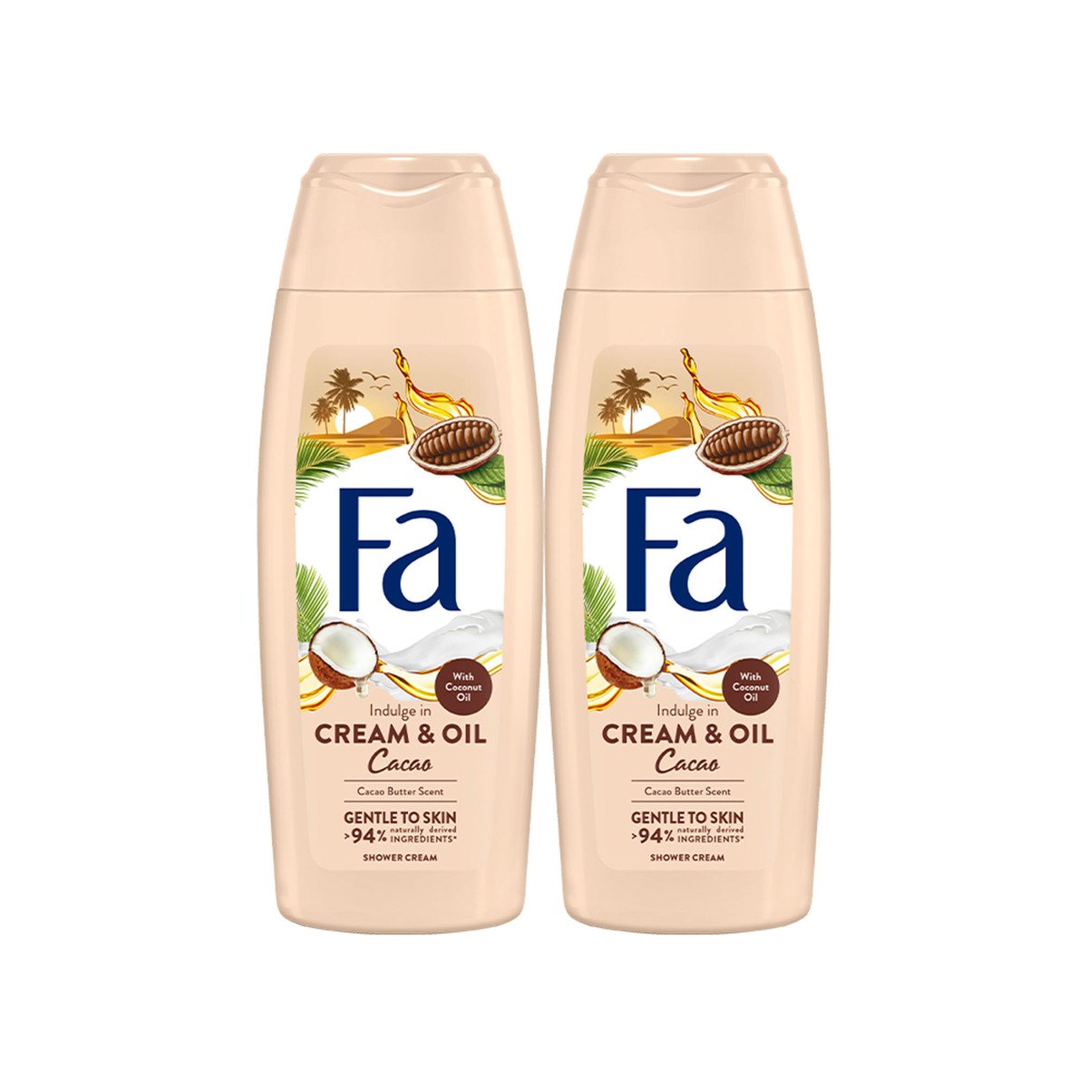 Fa Cacao Cream & Oil Shower Cream 2 x 250 ml