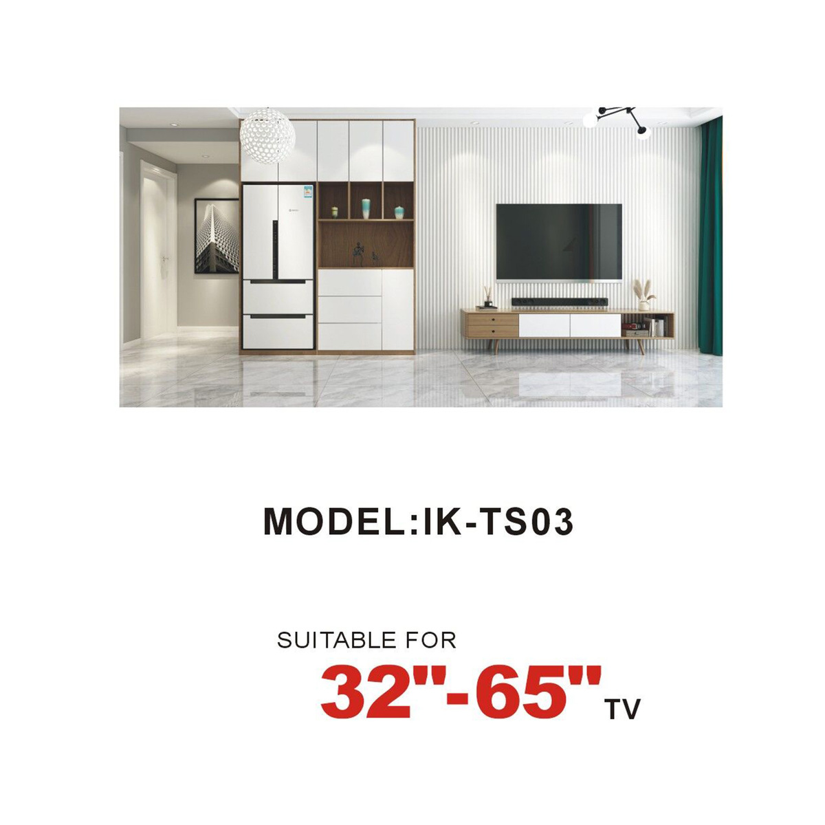 Ikon Tilt LCD/LED TV Bracket, 32 to 65 inches, Black, IK-TS03