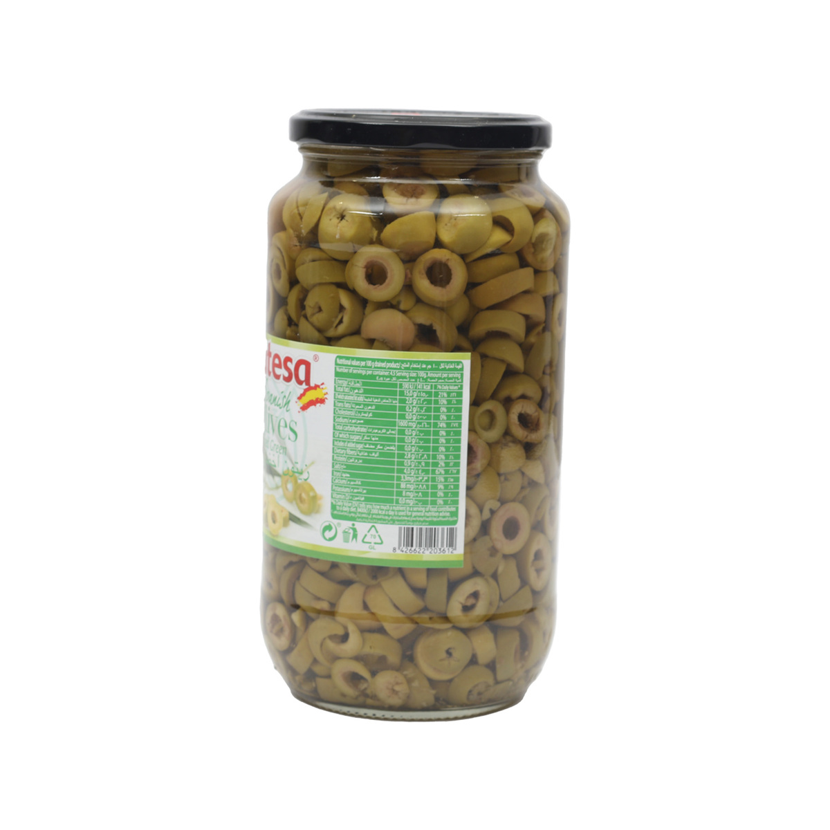 Hutesa Sliced Green Olives Value Pack 2 x 450 g