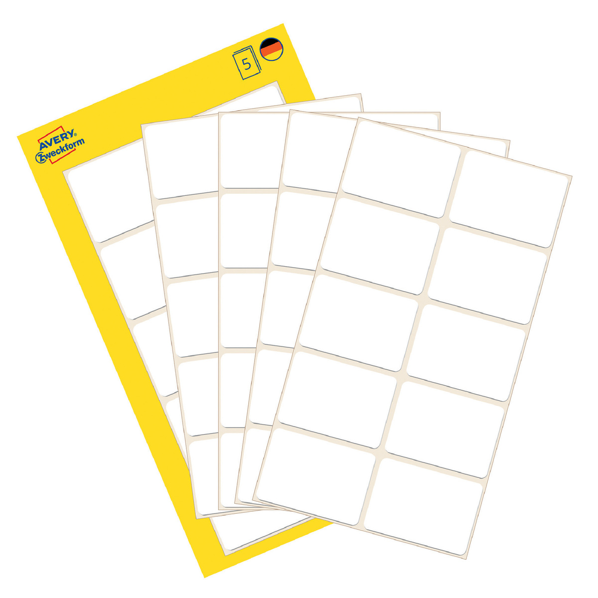 أفيري ملصقات دائمة متعددة الوظائف 29 × 38 ملم ، 40 ملصق / 5 صفحات ، أبيض ، 3078