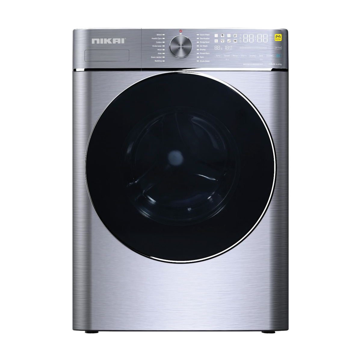 Nikai Front Load Washer & Dryer, 10/6 kg, 1400 RPM, Stainless Steel, NWM1006FDISS