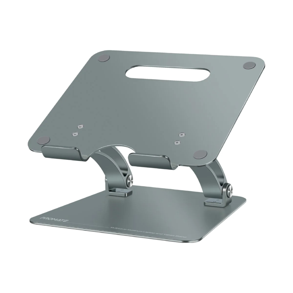 Promate Aluminum Foldable Laptop Stand, Grey, DESKMATE-7