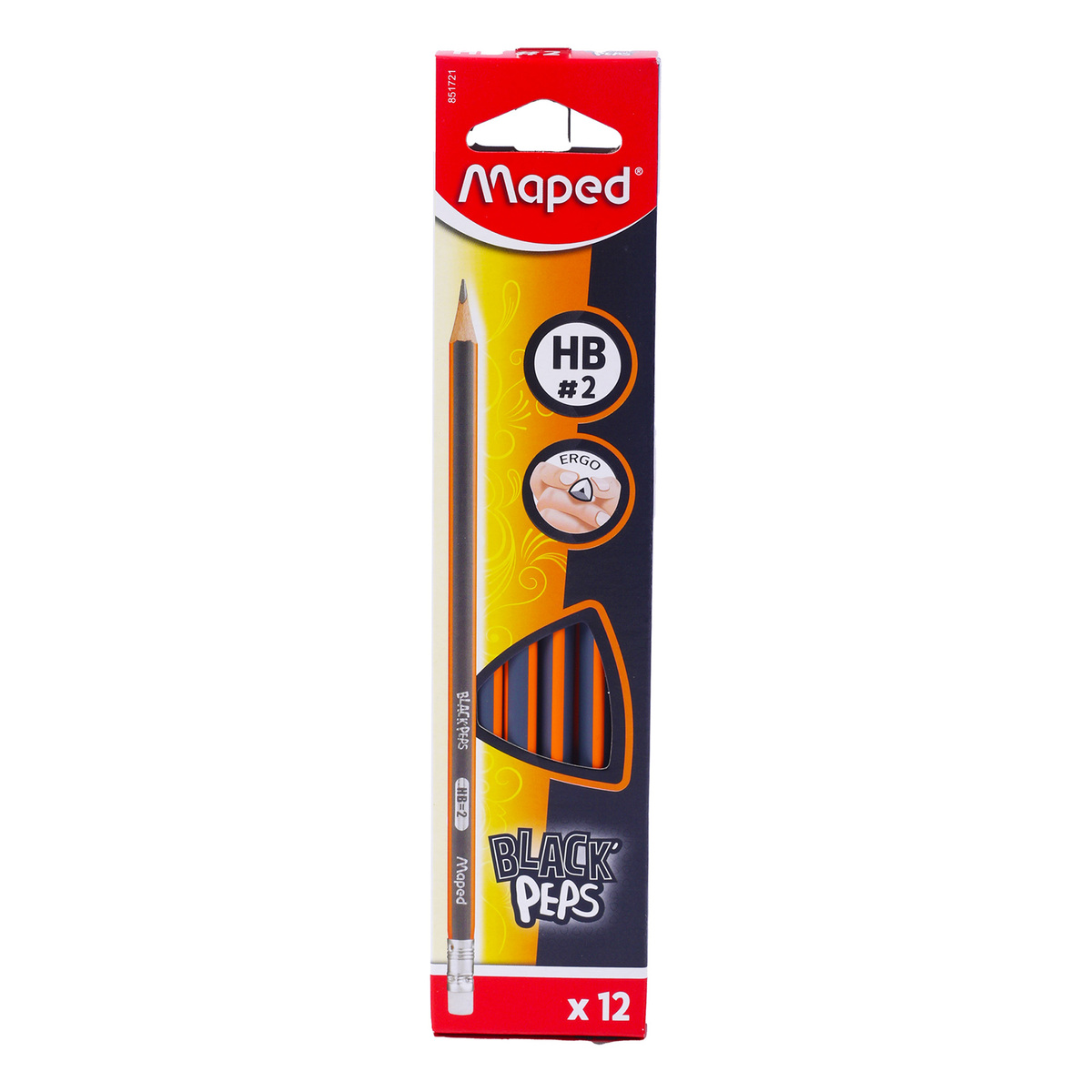 Maped HB Pencil With Eraser 12 pcs