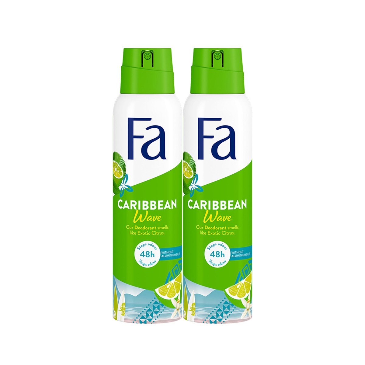Fa Caribbean Wave Deodorant Spray Value Pack 2 x 150 ml