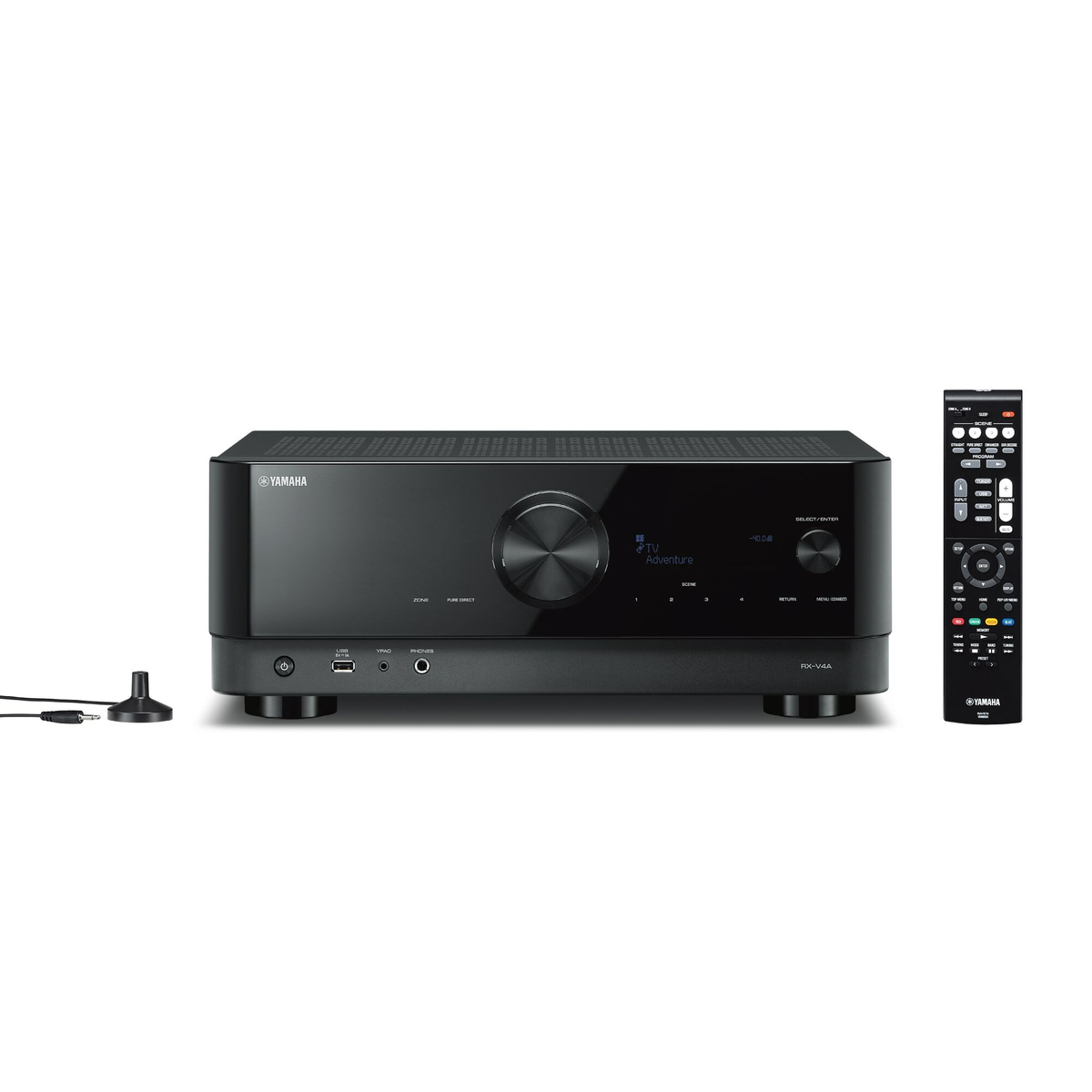 Yamaha 5.1-channel Speaker System, Black, NS-P41 + Yamaha 5.2 Channel AV Receiver, RX-V4A, Black