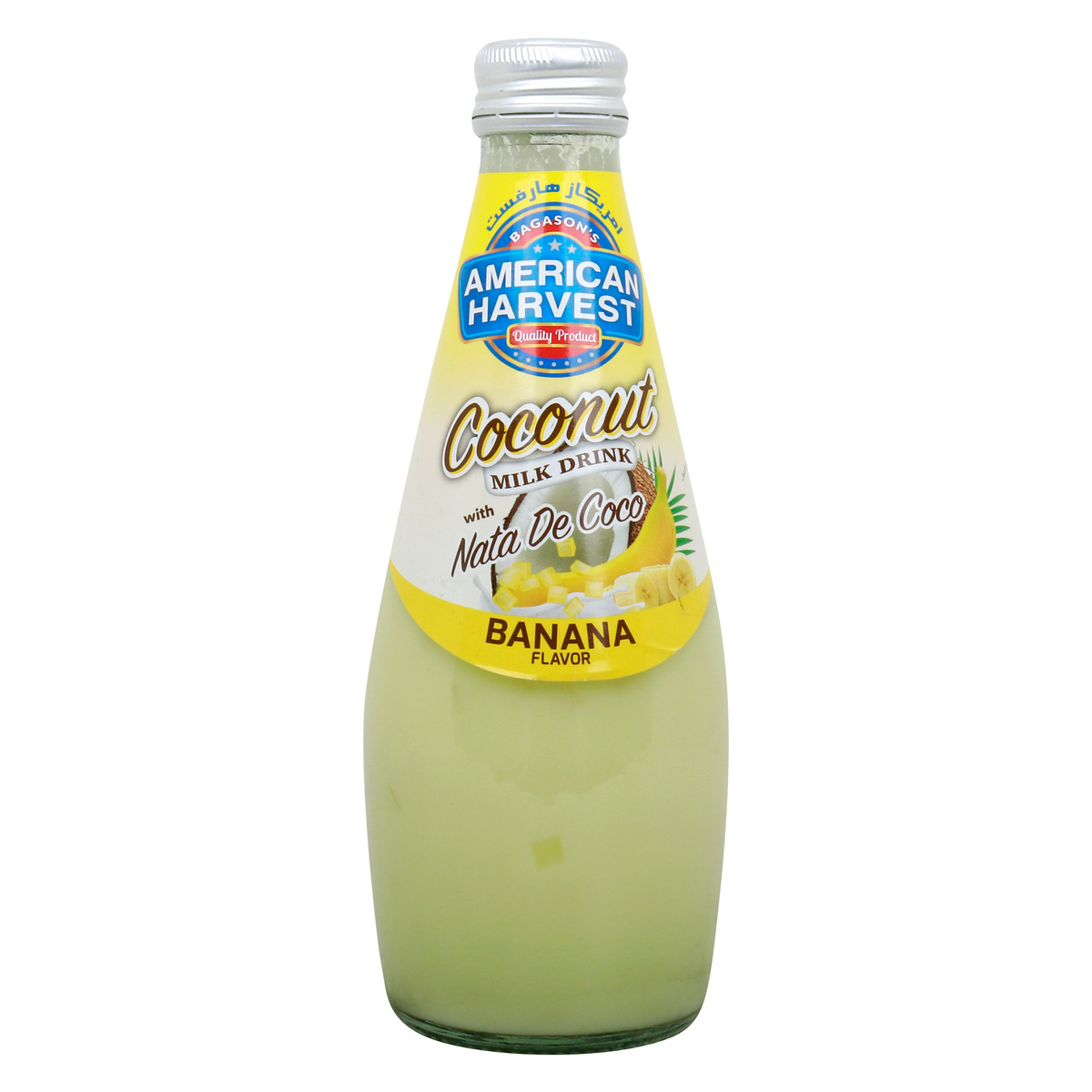 American Harvest Coconut Milk Drink With Nata De Coco Banana Flavour 290 ml