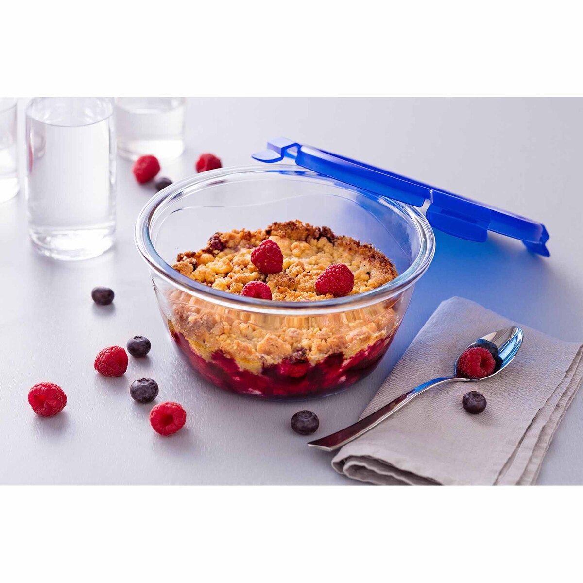 Pyrex Round Dish with Lid, 1.6 L, 19 cm, 288PG00