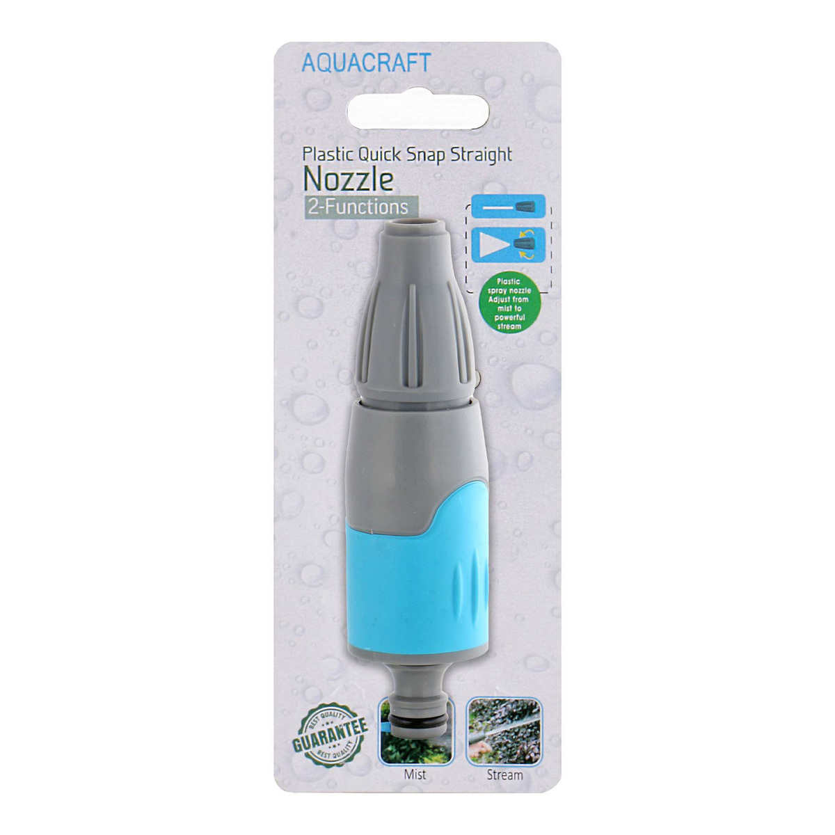 Aqua Craft Quick Snap Nozzle, 2 Functions, Blue/Grey, 21101