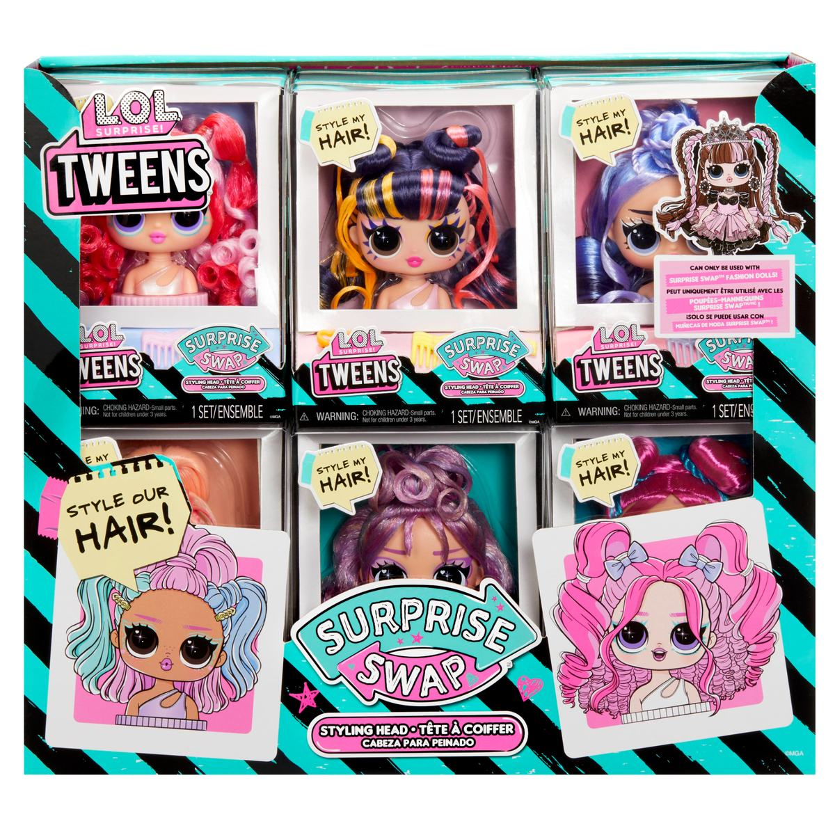 L.O.L. Surprise Tweens Surprise Swap Styling Head, Assorted, MGA-593522