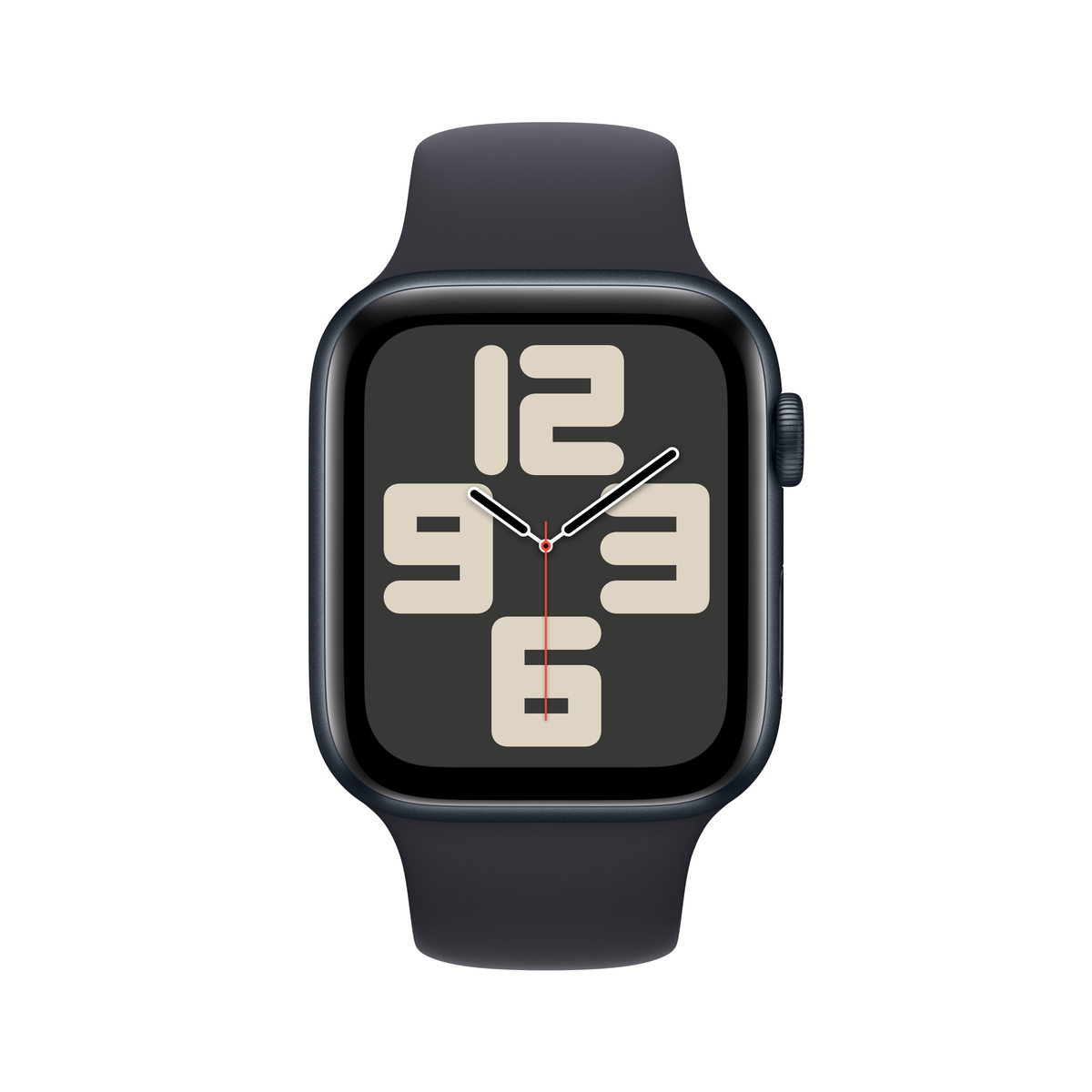 Apple Watch SE GPS, Midnight Aluminium Case with Midnight Sport Band, 44 mm, M/L, MRE93