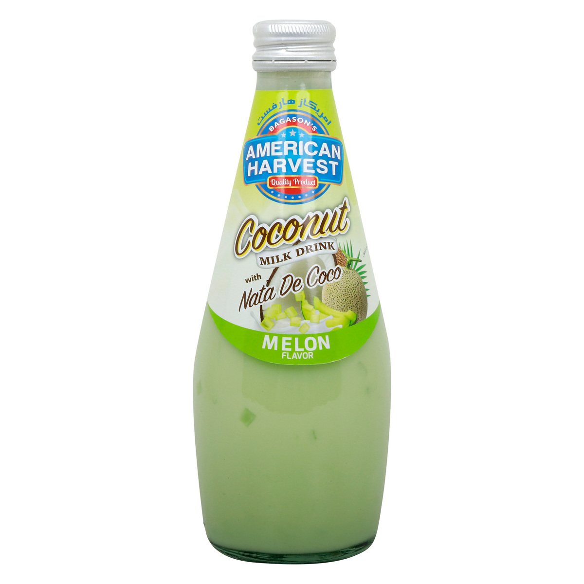 American Harvest Coconut Milk Drink With Nata De Coco Melon Flavour 290 ml