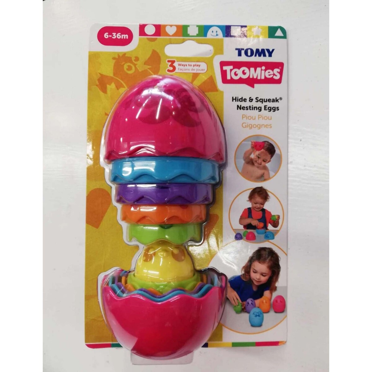 تومي لعبة توميز هايد اند سكويك بيض التعشيش، متعدد الألوان، E73194ZM