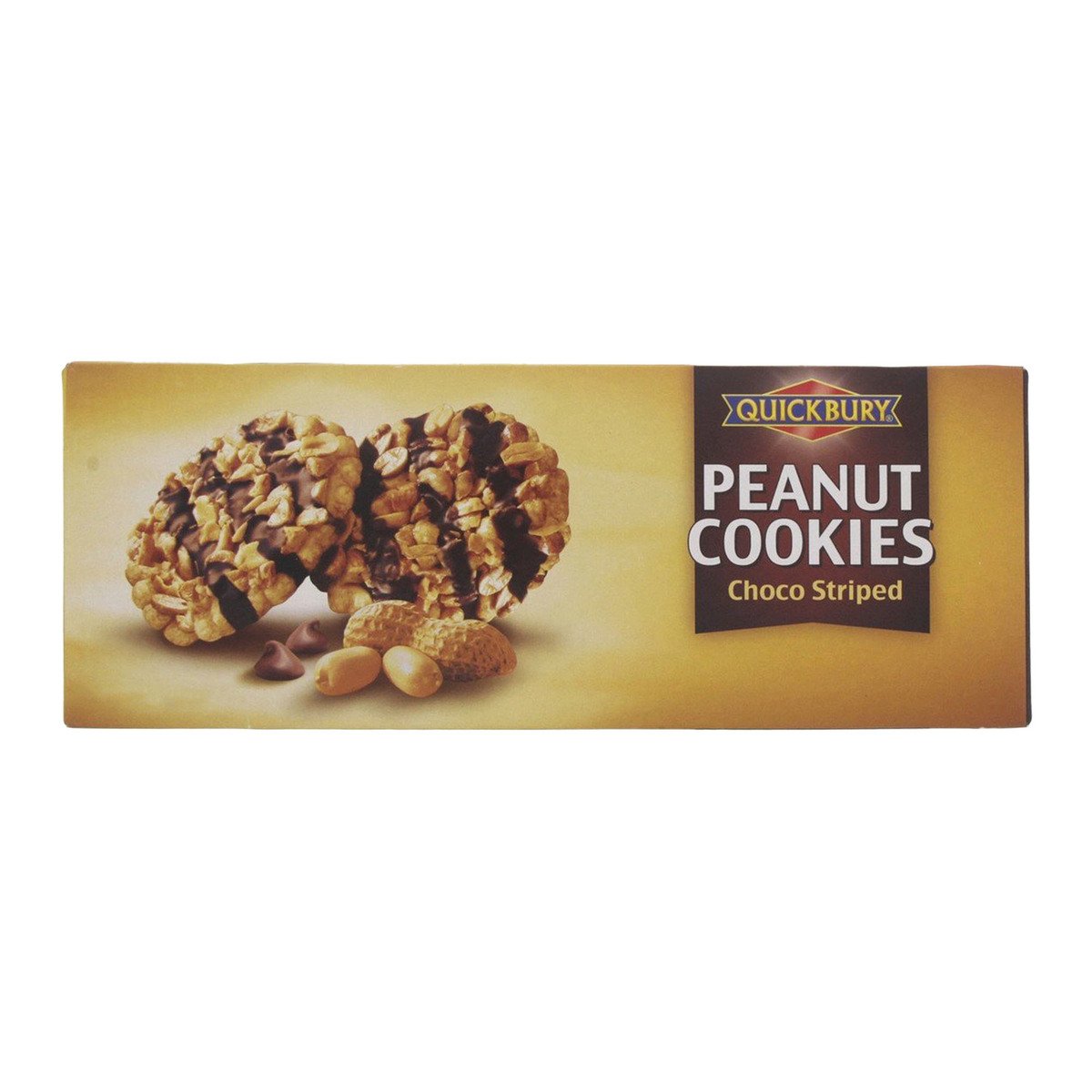 Quickbury Choco Striped Peanut Cookies 125 g