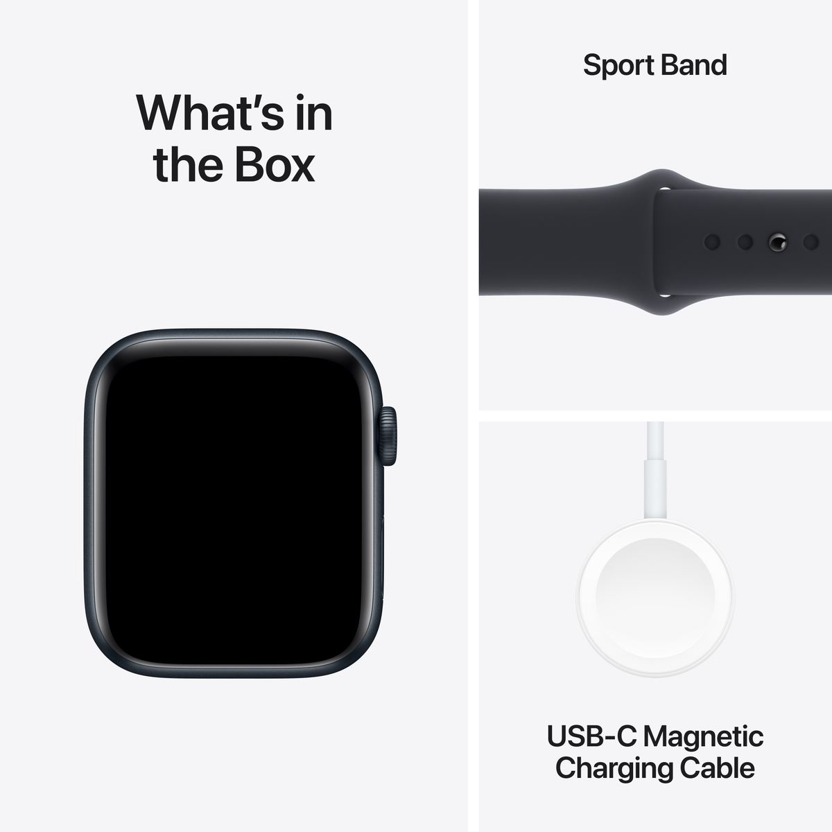 Apple Watch SE GPS, Midnight Aluminium Case with Midnight Sport Band, 40 mm, S/M, MR9X3