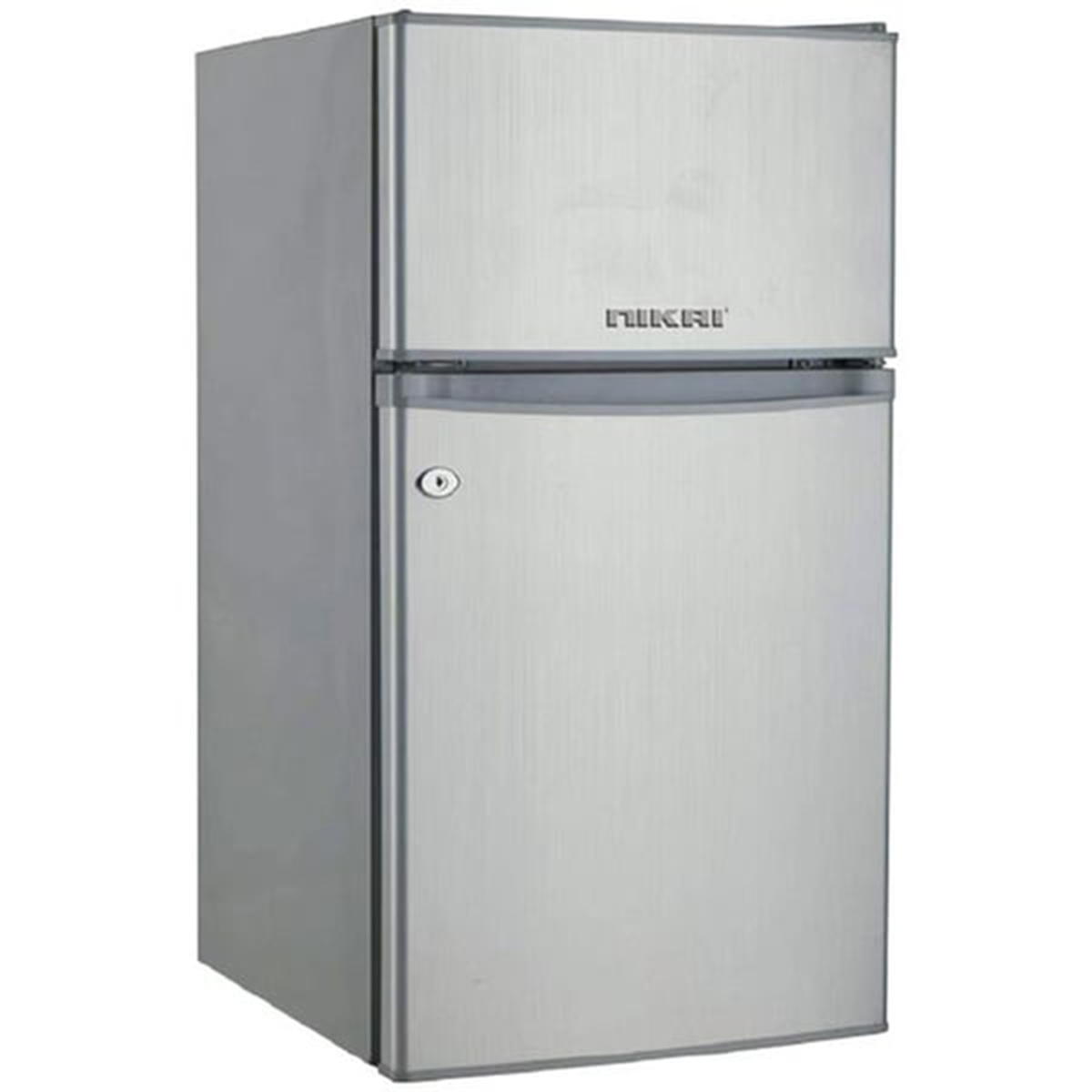 Nikai Double Door Mini Refrigerator, 135 L, Silver, NRF135DDS