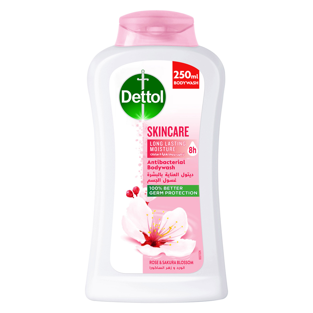 Dettol Skincare Body Wash Rose & Sakura Blossom Fragrance 250 ml