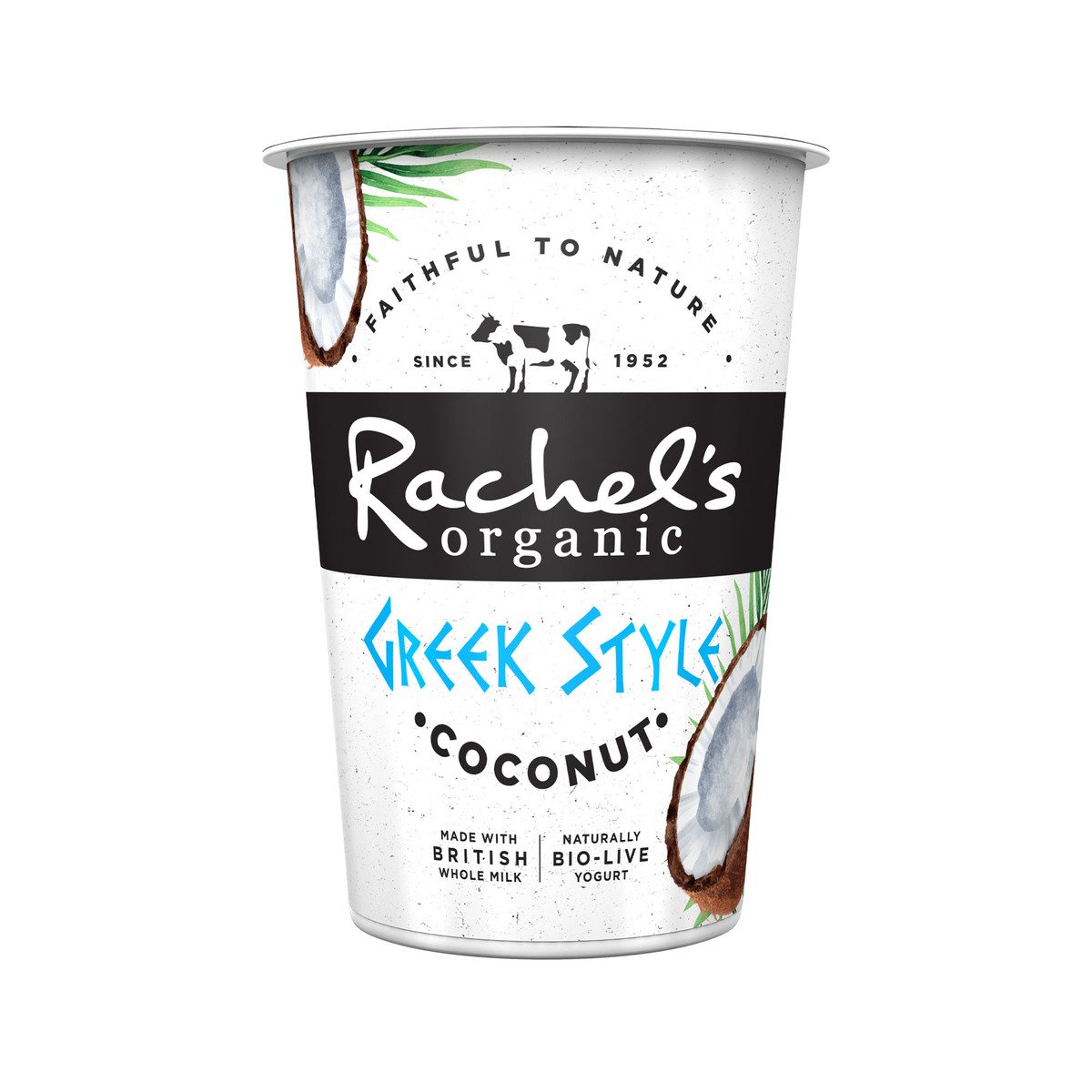 Rachel's Organic Greek Style Coconut Bio Live Yogurt 450 g