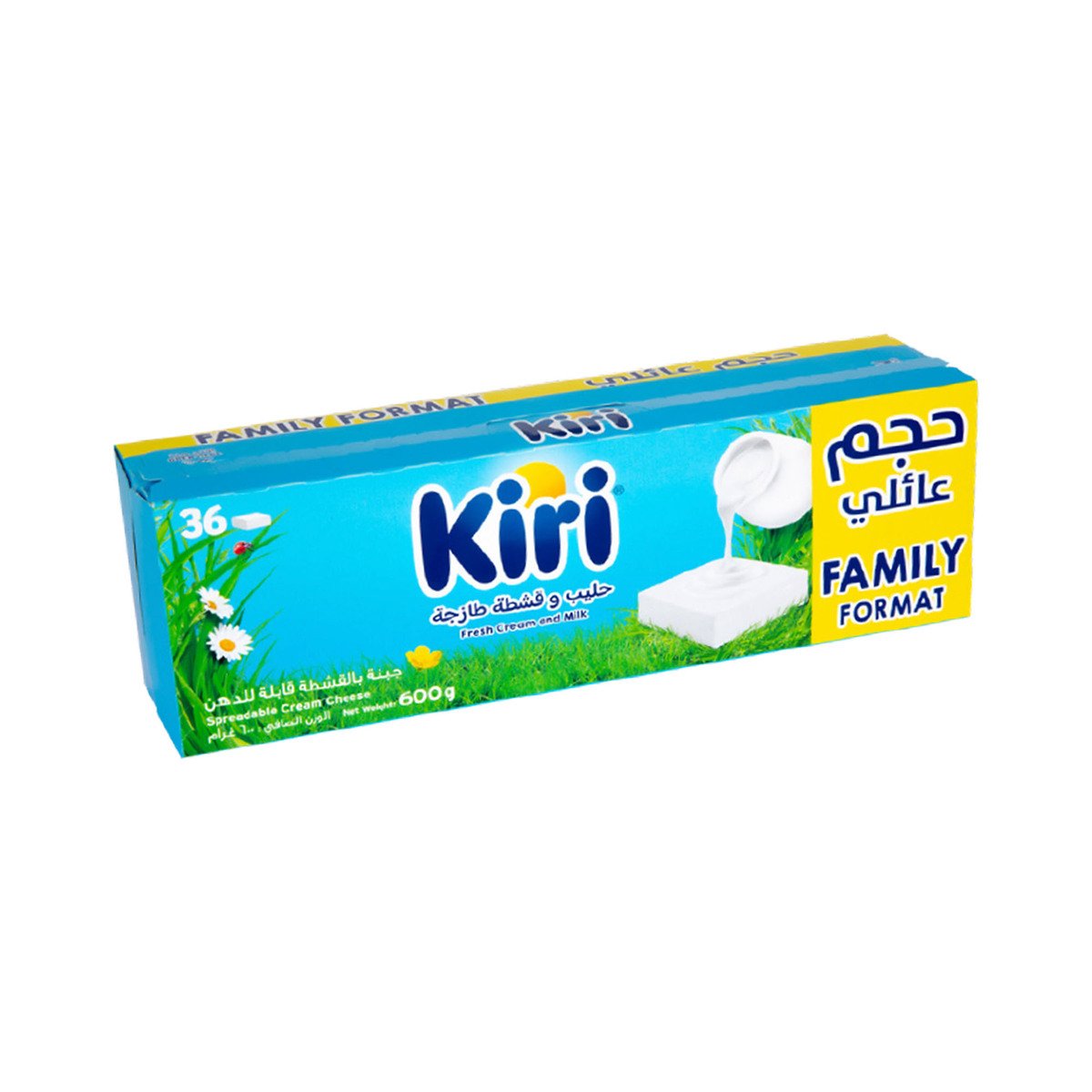 Kiri Spreadable Cream Cheese Squares 36 Portions Value Pack 3 x 200 g