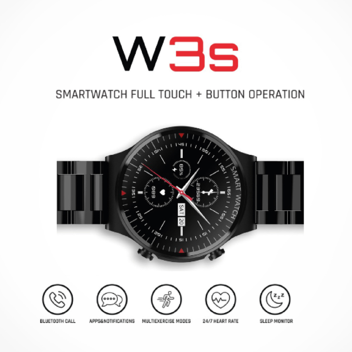 I Smart Smart Watch WS3 Black