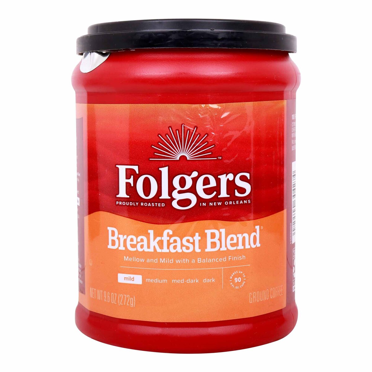 Folgers Breakfast Blend Mellow and Mild Ground Coffee 272 g