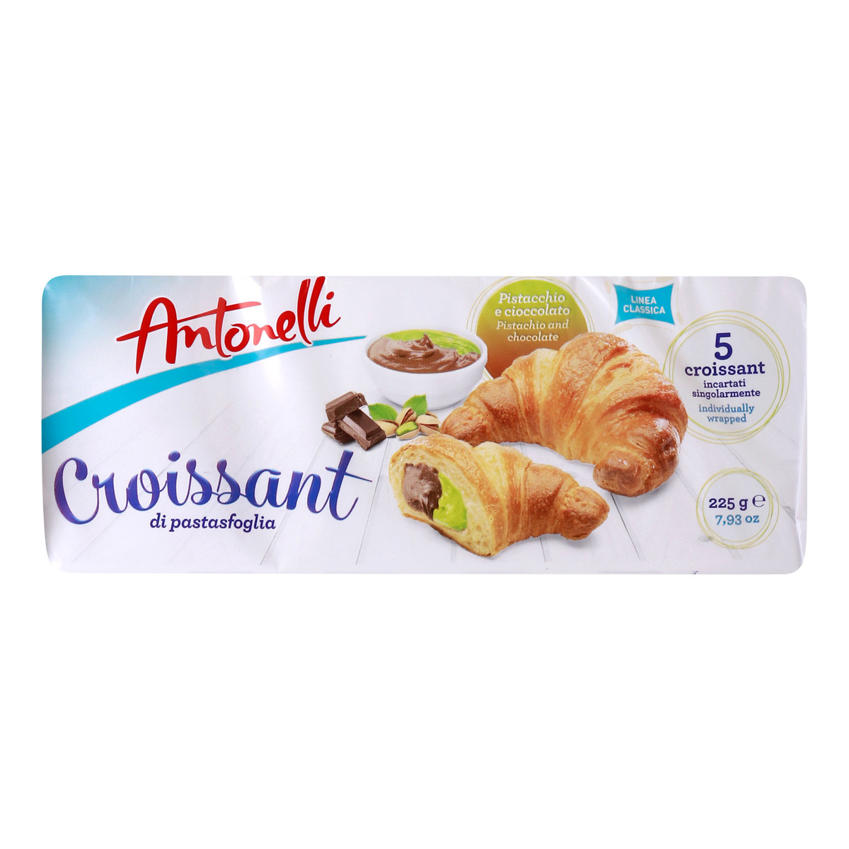 Antonelli Puff Pastry Croissant With Pistachio And Chocolate 5 x 45 g