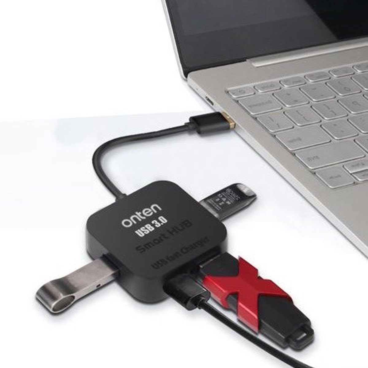 Onten 4-Ports Smart USB-3.0 Fast Charger Hub, OTN-35210