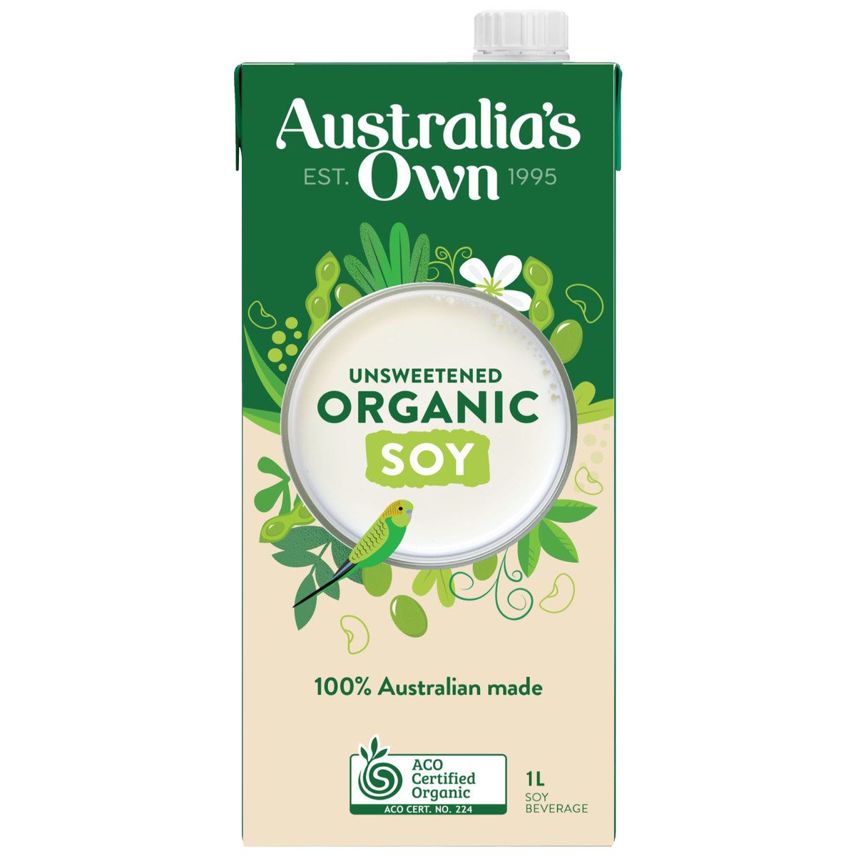 Australia's Own Organic Unsweetened Soy Milk 1 Litre