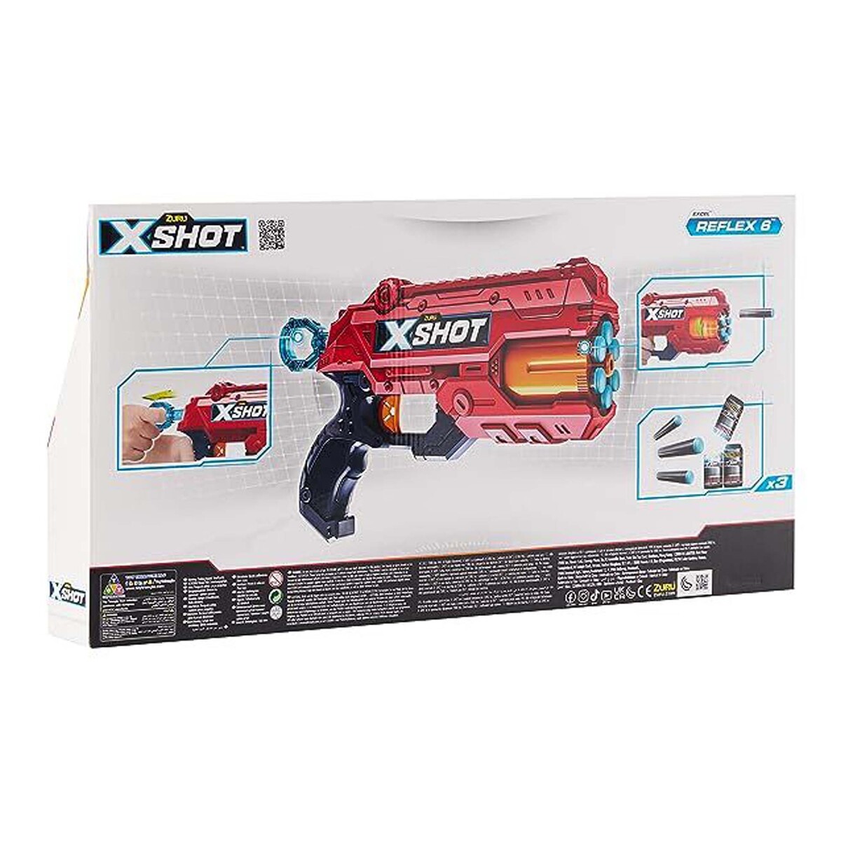 Zuru XShot Reflex 6 Blaster, XS-36434-A