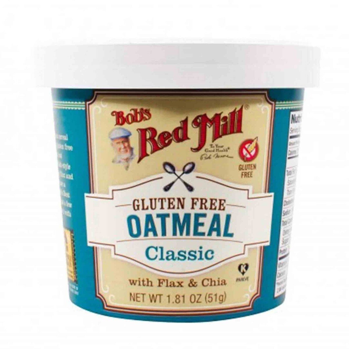 Bob's Red Mill Gluten Free Oatmeal Cup, Classic with Flax & Chia 51 g