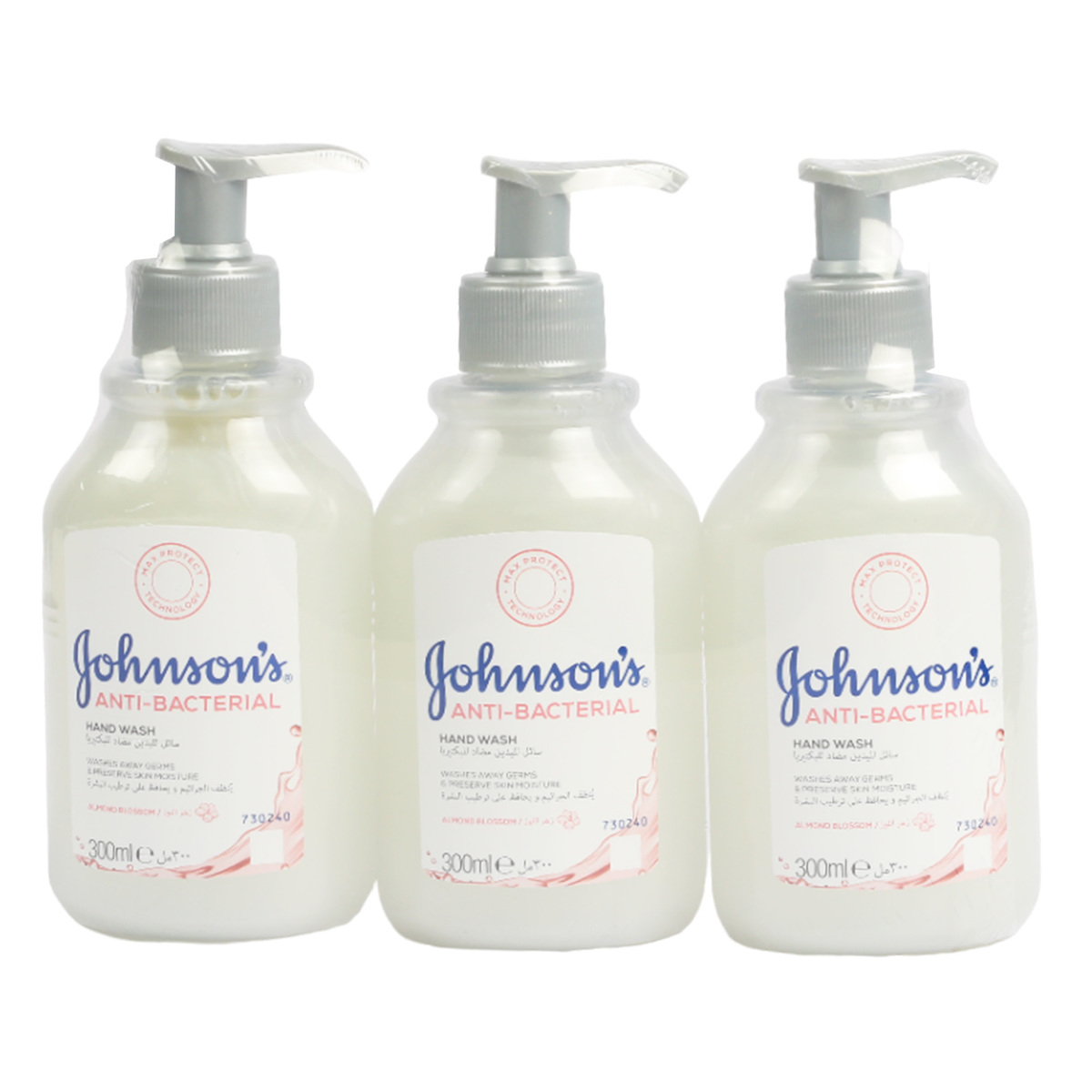 جونسون صابون يدين مضاد للبكتيريا متنوع 3 × 300 مل