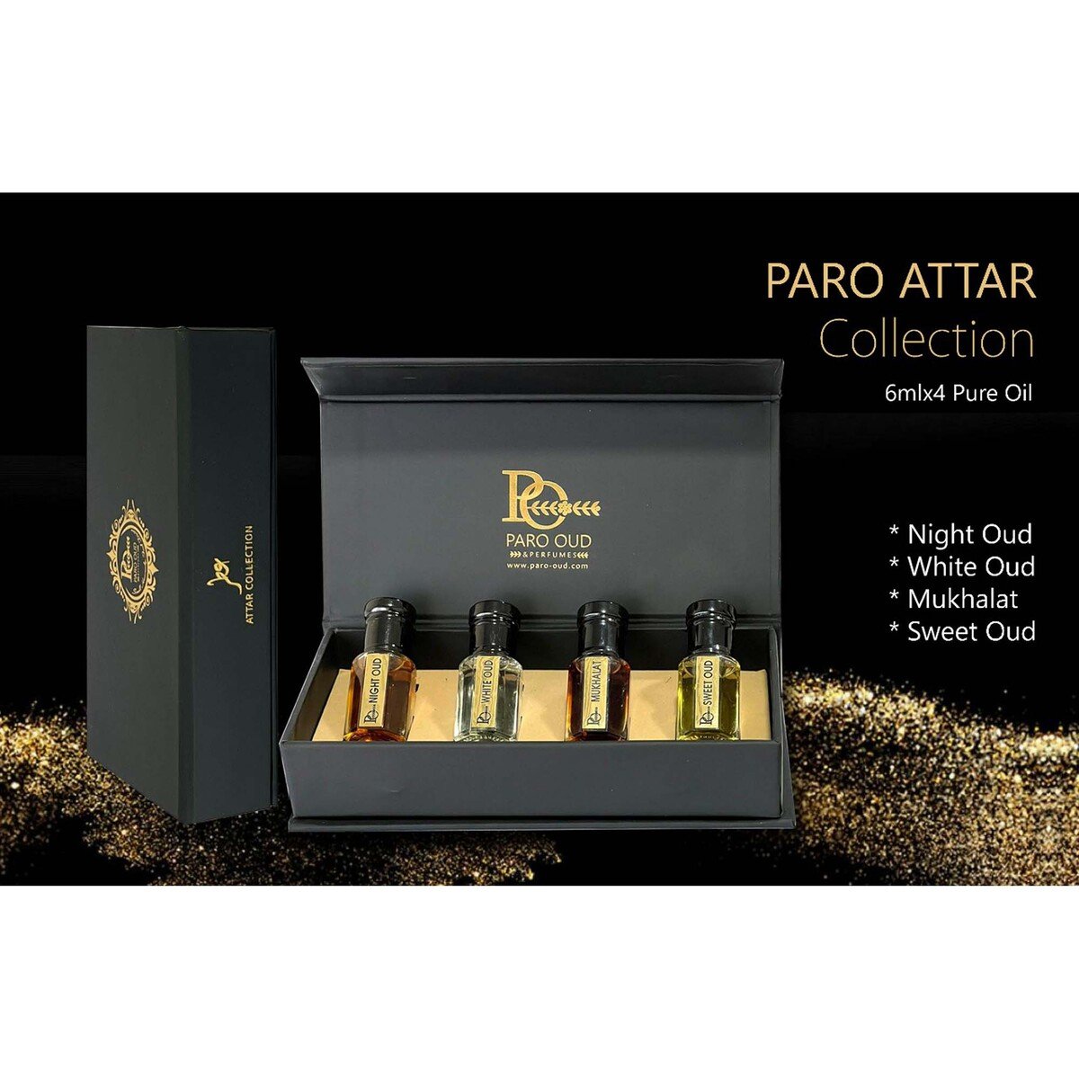 Paro Oud Attar Collection, 4 Pcs, 6 ml