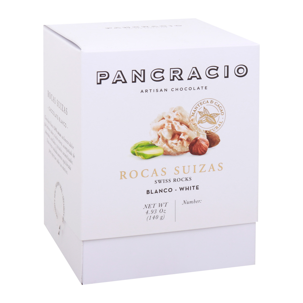Pancracio Swiss White Chocolate Rocks 140 g