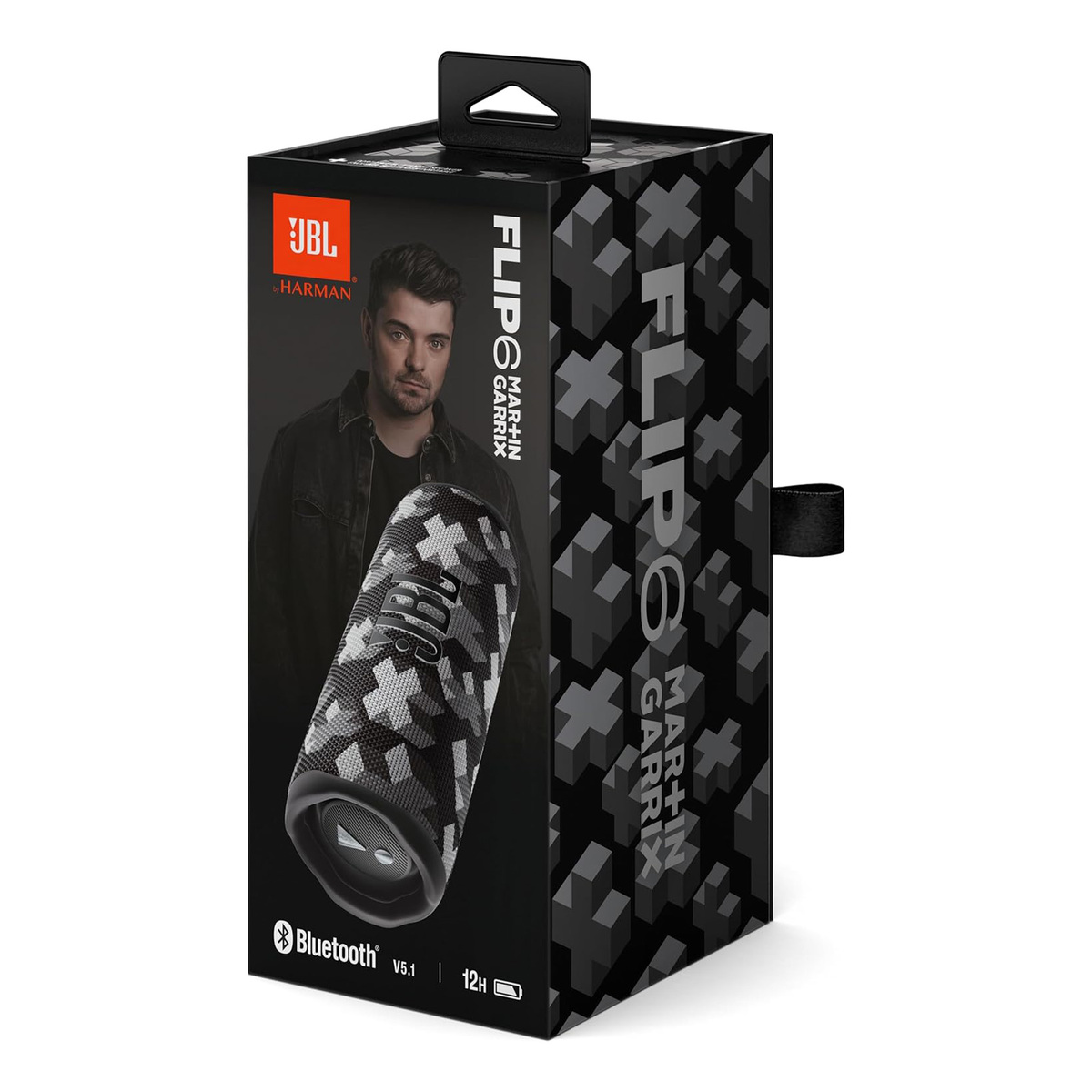JBL Flip 6 Martin Garrix Portable Bluetooth Speaker, Black & White