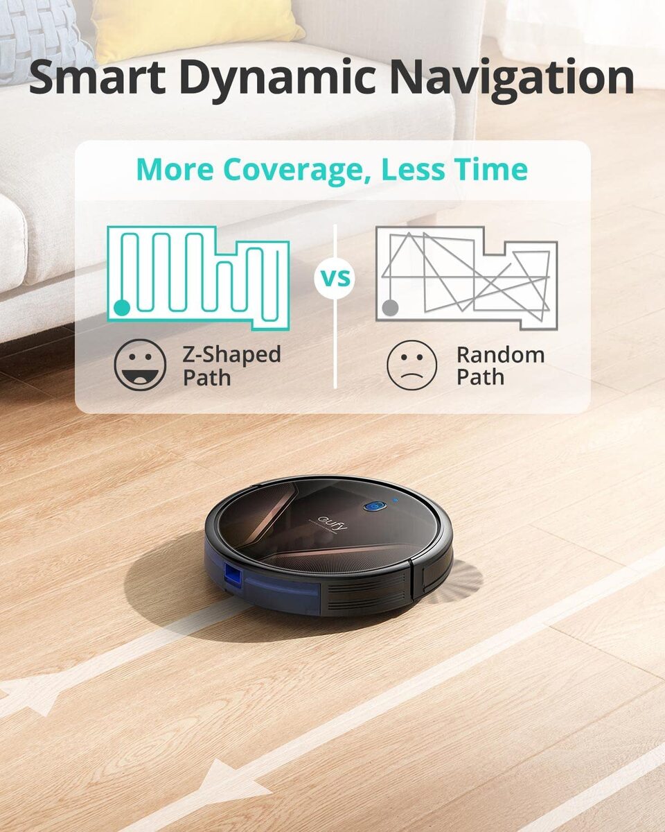 eufy RoboVac G20 Hybrid Robot Vacuum Cleaner with Mop, Dynamic Navigation, 2500 Pa Strong Suction, 2-in-1 Vacuum and Mop, Ultra-Slim, App, Voice Control, Compatible with Alexa, Ideal for Daily Messes