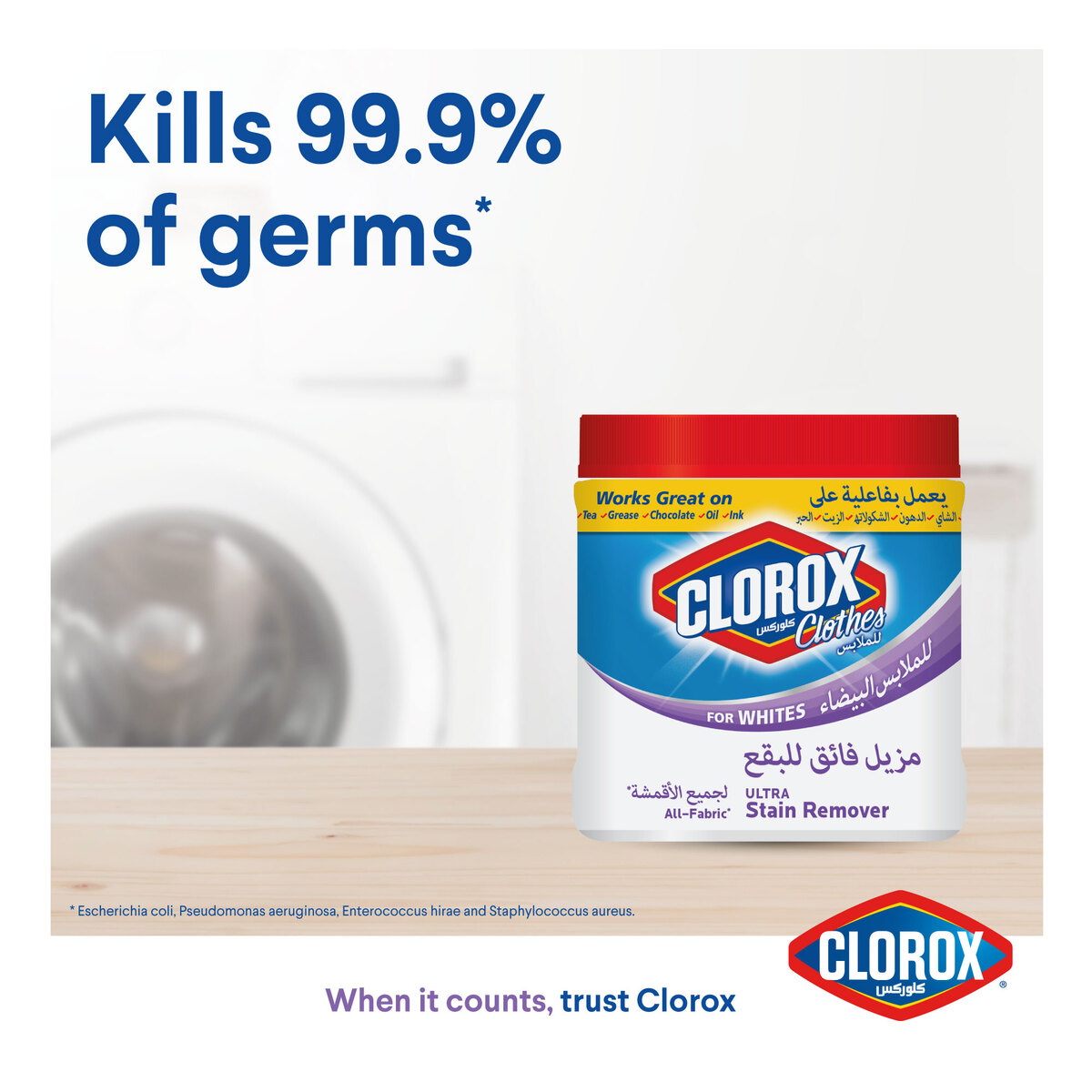 Clorox Powder Ultra Stain Remover & Color Booster For White Clothes 450 g
