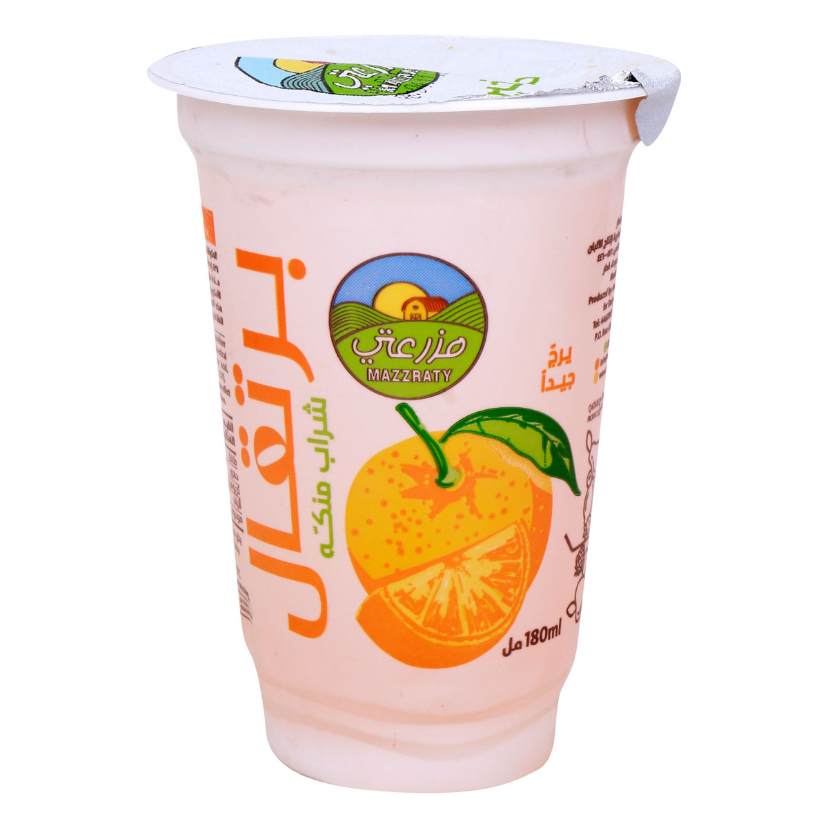 Mazzraty Orange Flavoured Drink Cup, 180 ml