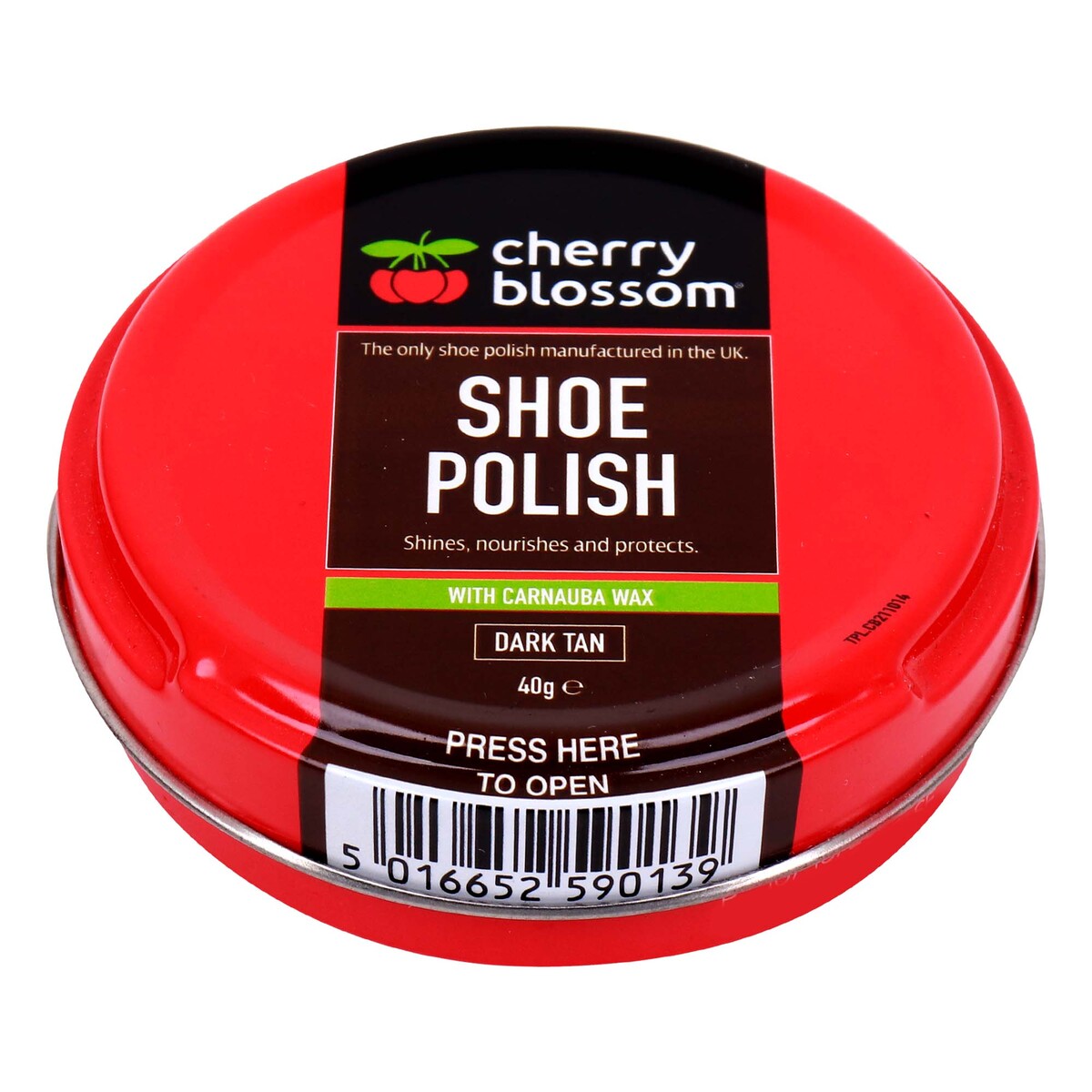 Cherry Blossom Dark Tan Shoe Polish with Carnauba Wax 40 g