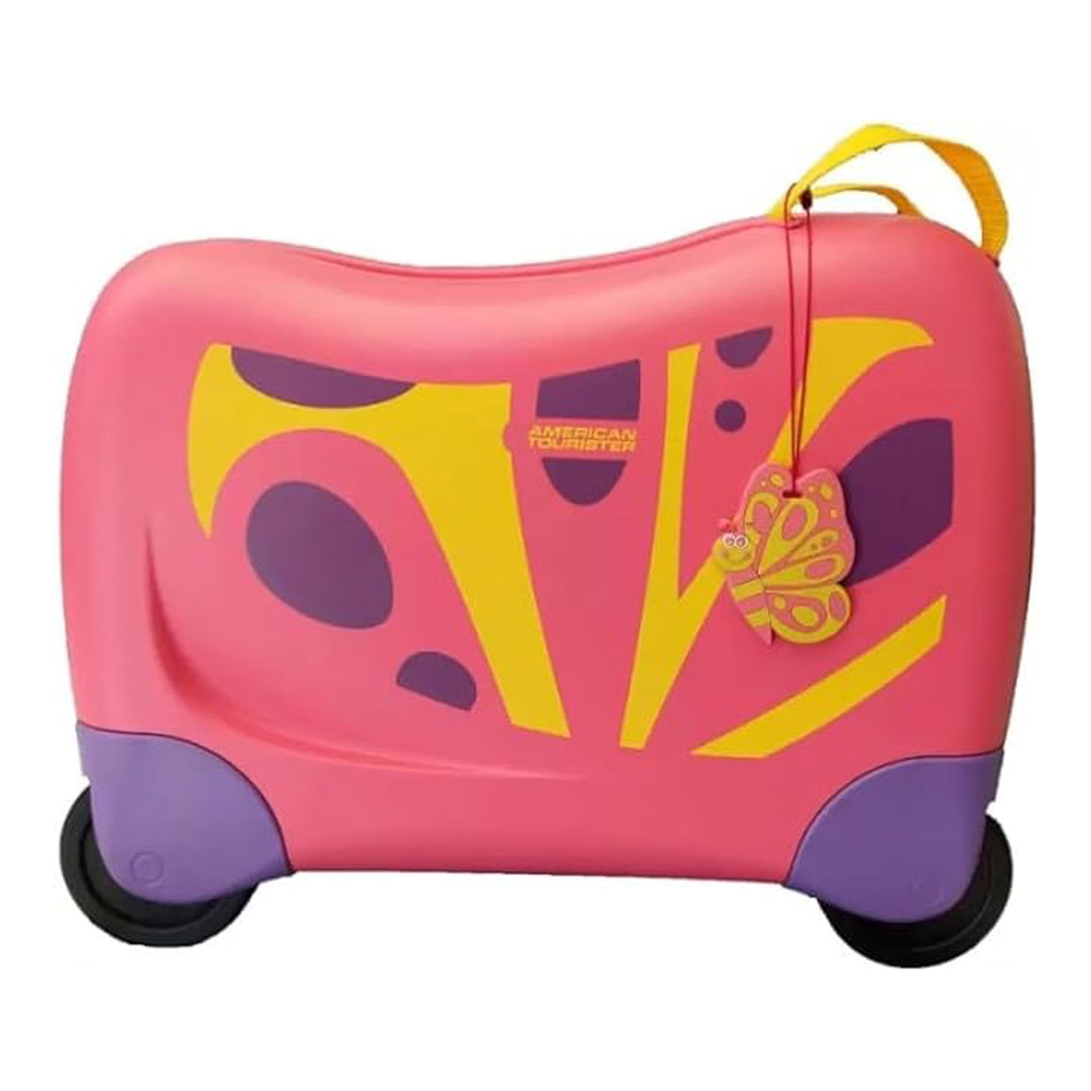 American Tourister Skittle NXT Kids Trolley, Pink Butterfly, FHOM90411