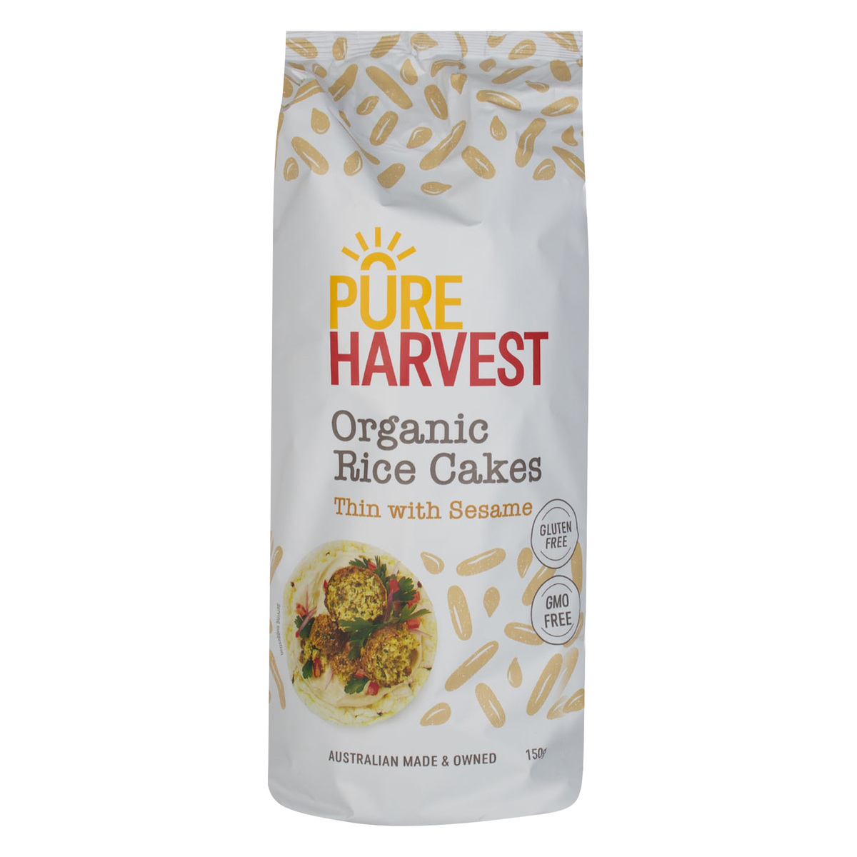Pure Harvest Organic Sesame Rice Cake Thins 150g