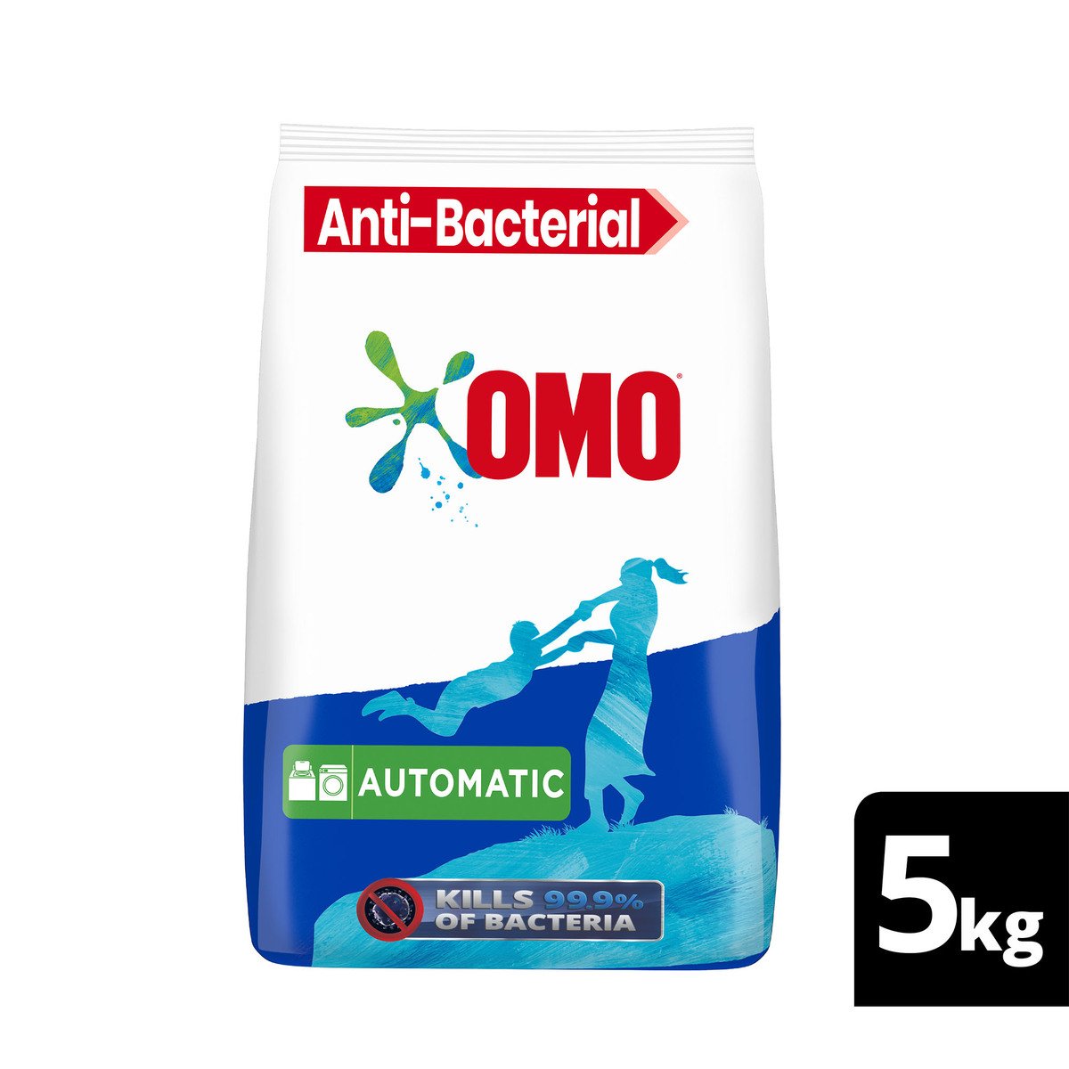 Buy Omo Automatic Anti-Bacterial Washing Powder 5 kg Online at Best Price | Front load washing powders | Lulu Kuwait in UAE