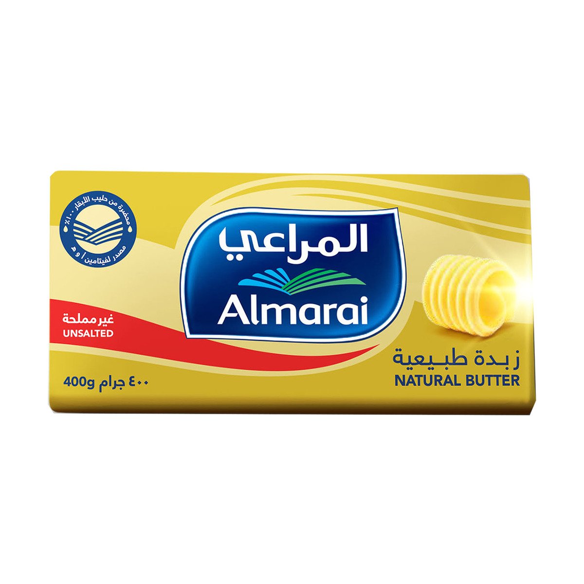 Almarai Natural Butter Unsalted 400 g
