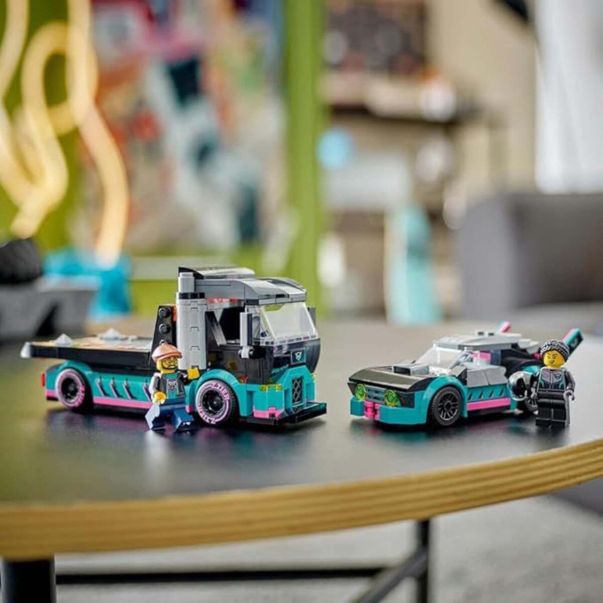 Lego Race Car and Car Carrier Truck, 4 pcs, 60406